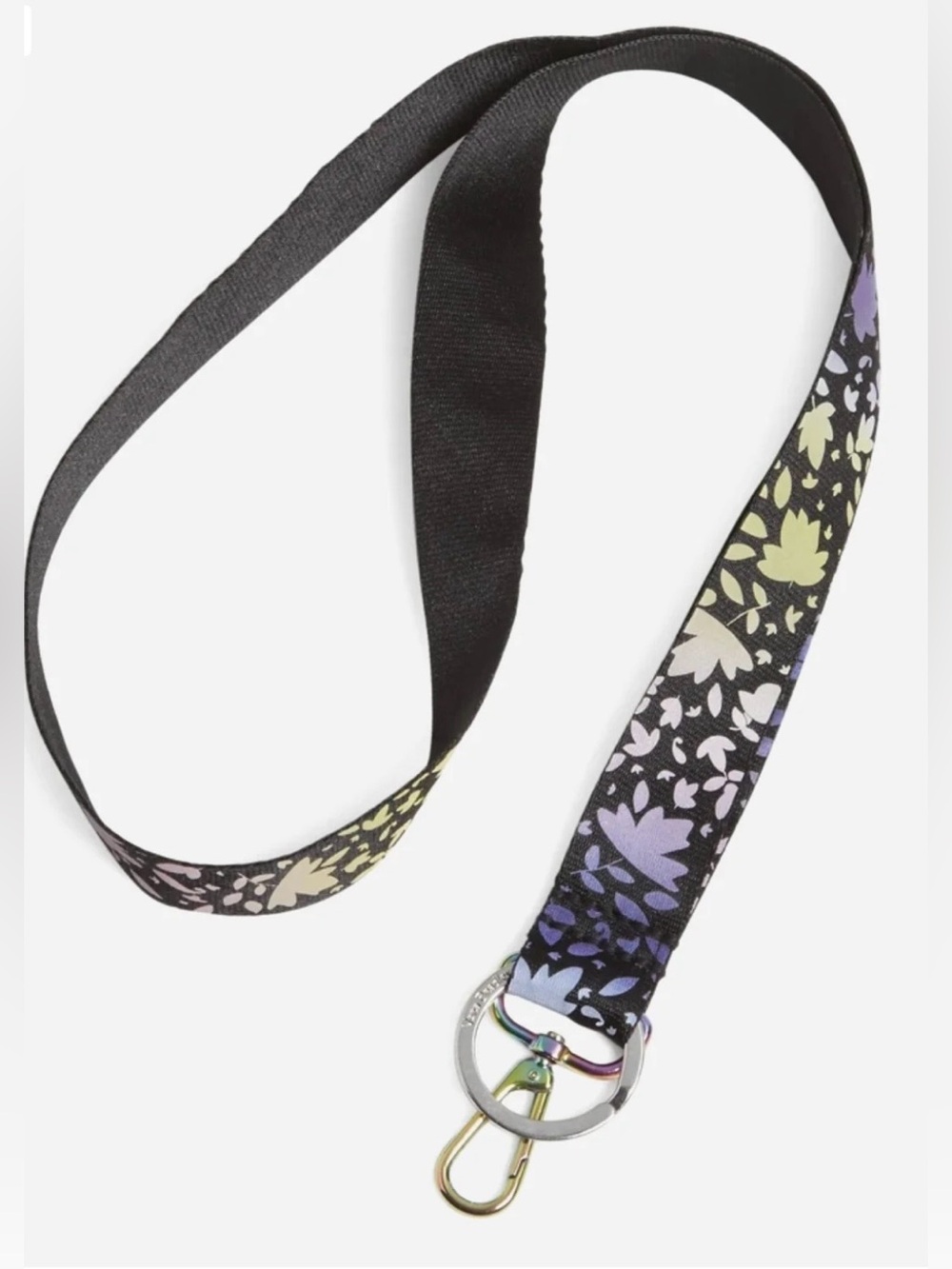 Vera Bradley Iconic Wide Lanyard with Iridescent Hardware NWT Bonbon Ditsy